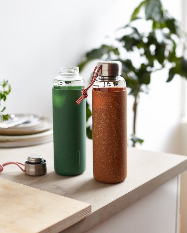 Black+Blum Glass Water Bottle - Waterfles glas - 0.6Ltr