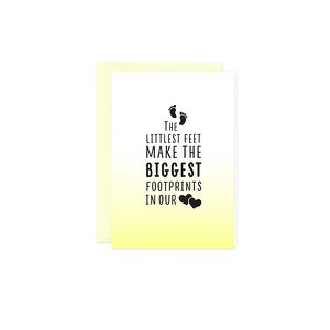 Little Feet mini greeting card