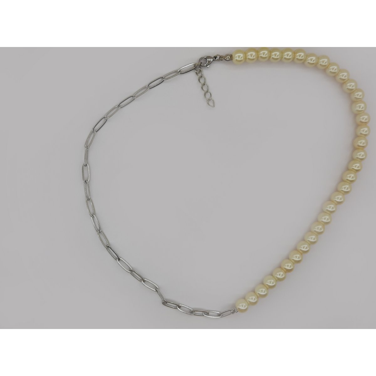 #67 Parel schakel ketting 