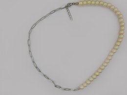 %2367 Collana con maglie di perle