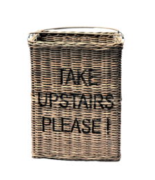Step stairs basket with handles 'Take upstairs please!'