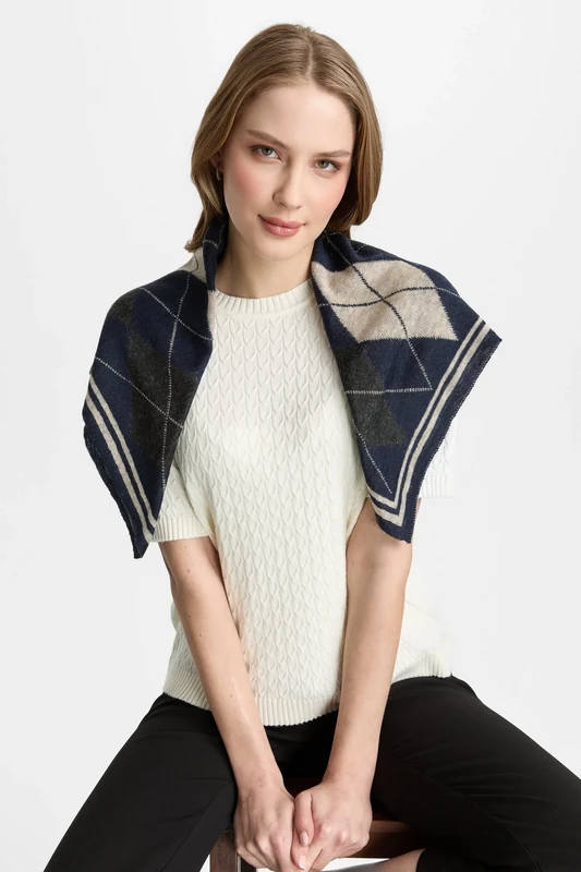 Mohair Troia Foulard (Navy)