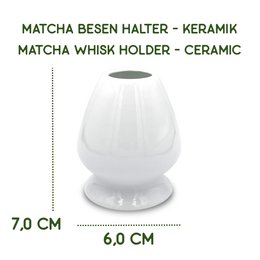Porta scopa Matcha Kusenaoshi bianco realizzato in ceramica