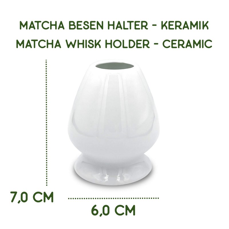 Porta scopa Matcha Kusenaoshi bianco realizzato in ceramica