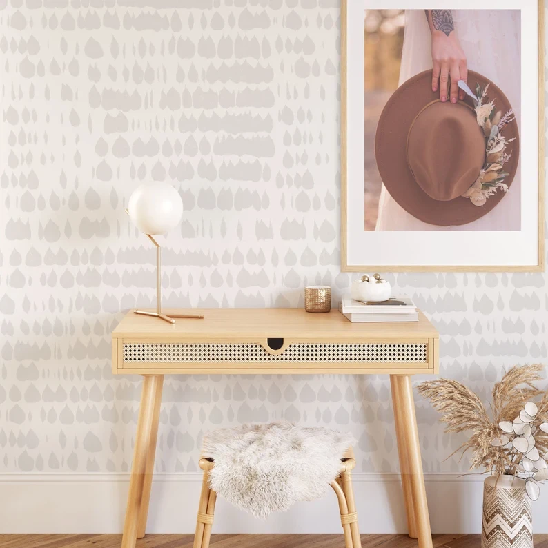 Papel pintado punteado estético desnudo