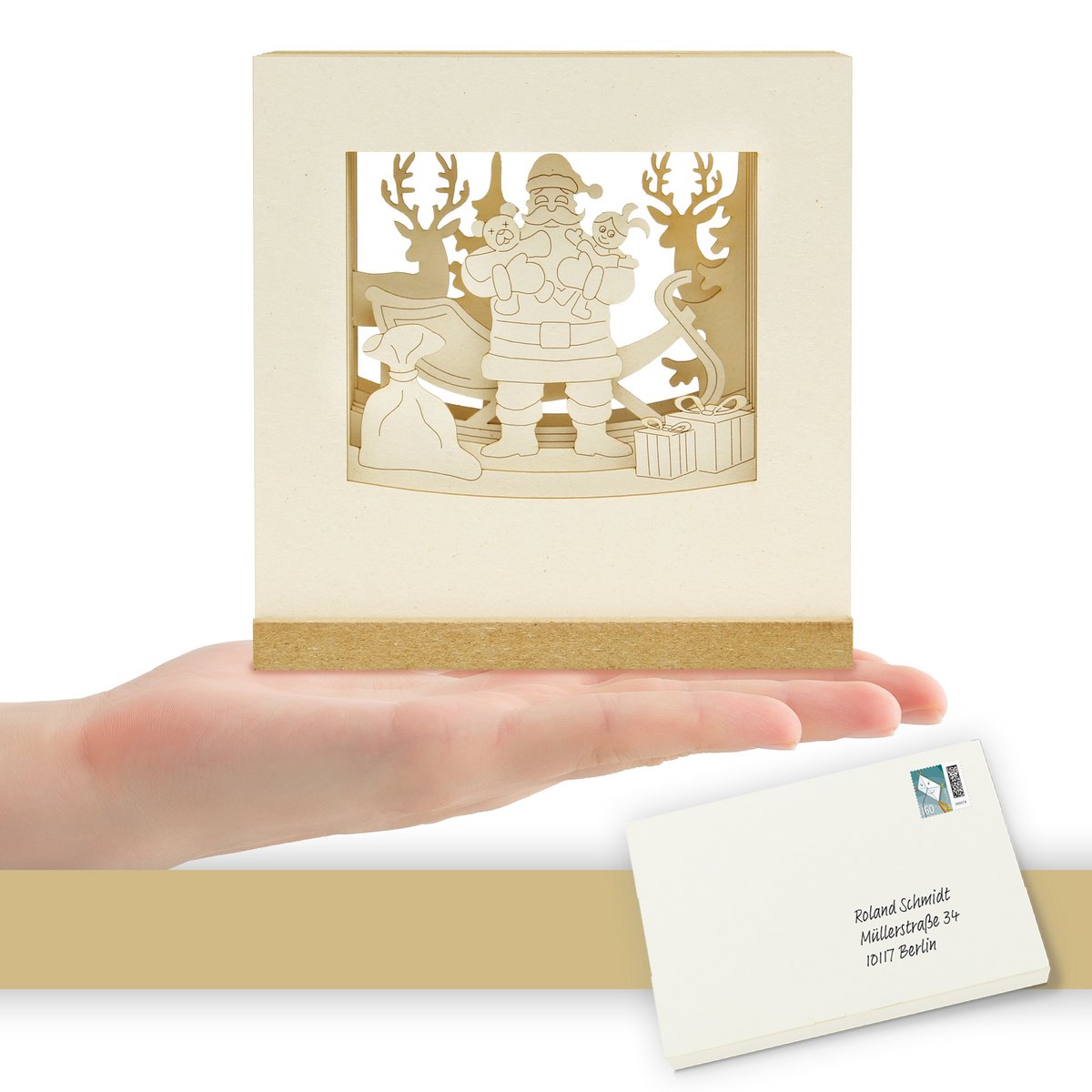 Weihnachtsmann-Silhoubox L