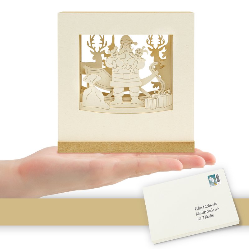 Weihnachtsmann-Silhoubox L