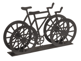 Schwarzer Taschentuchhalter aus Metall, Fahrrad, ca. 19 x 3 x