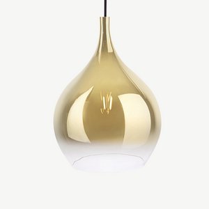 Drup Pendelleuchte, Goldglas, groß