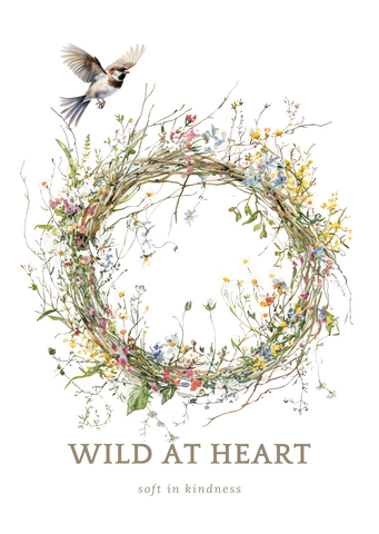 Sustainable card flower wreath
