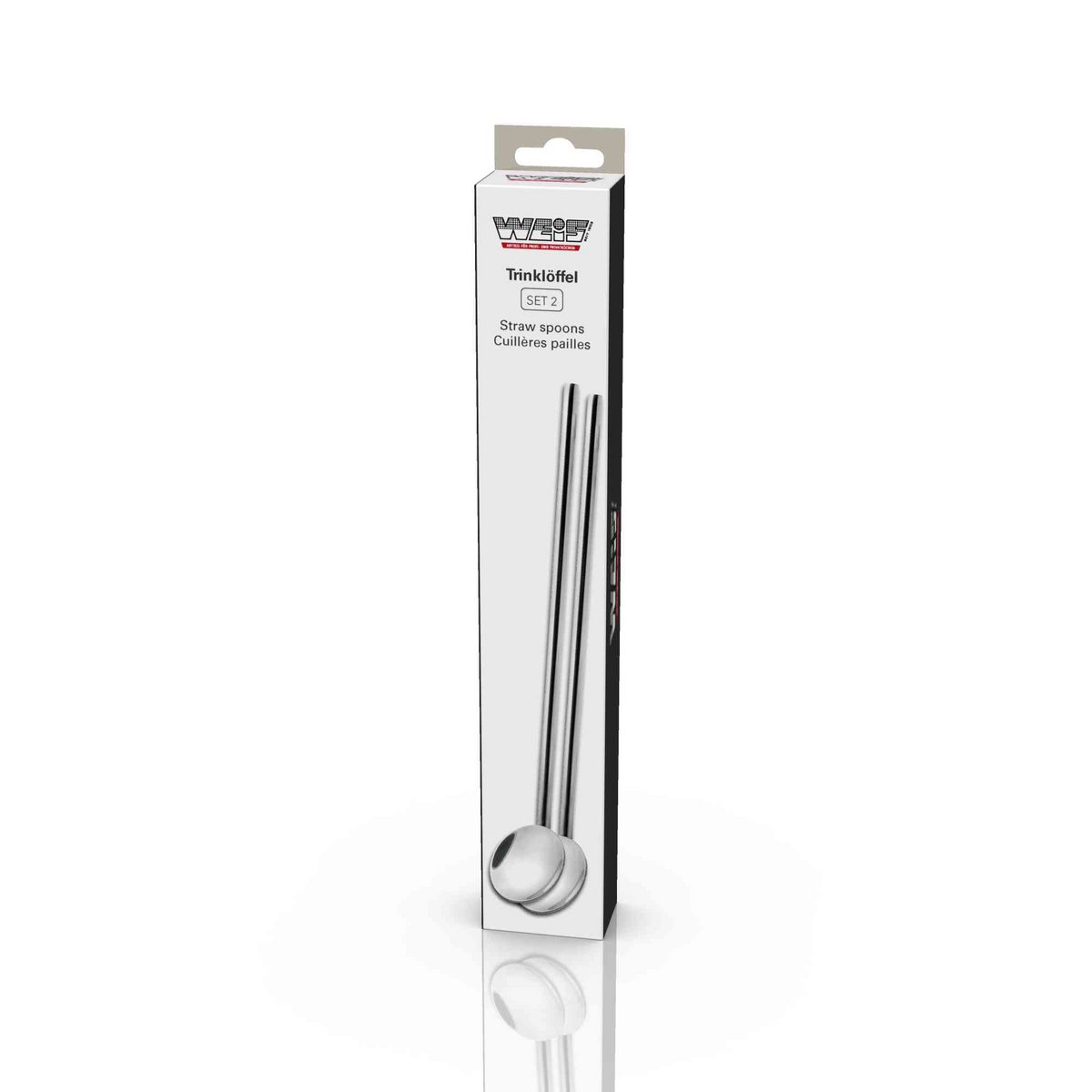 Stainless steel drinking spoons - set 2