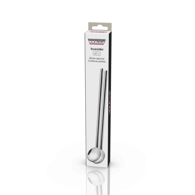 Stainless steel drinking spoons - set 2