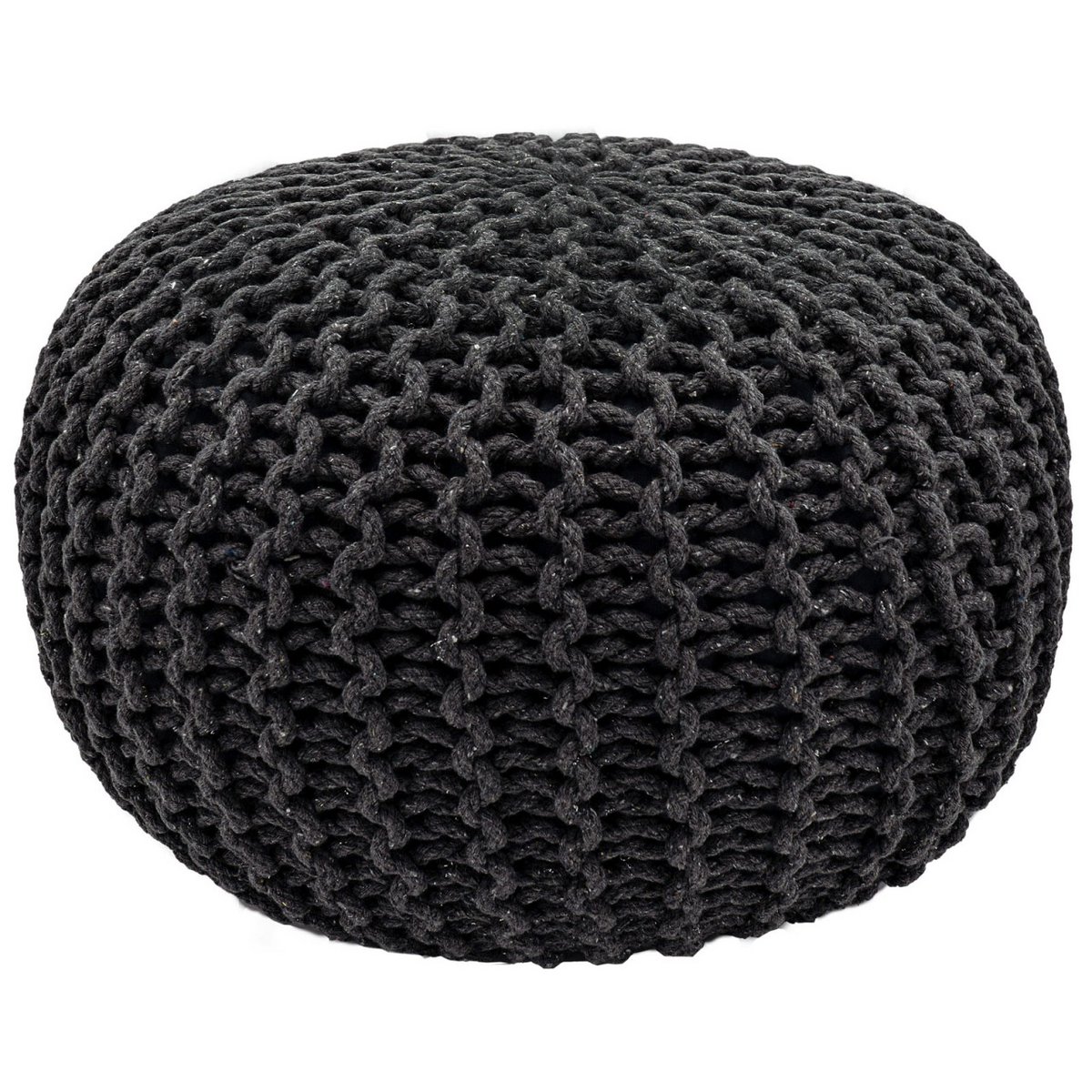 Pouf Ø 55 h 37 h 37 tabouret de tricot siège de planche de sol de pouf durable