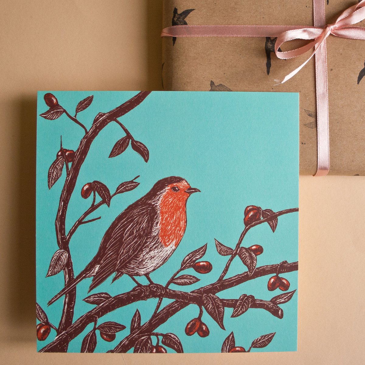 Postkarte | Rotkehlchen