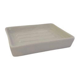 Handmade ceramic soap dish Clausa - white
