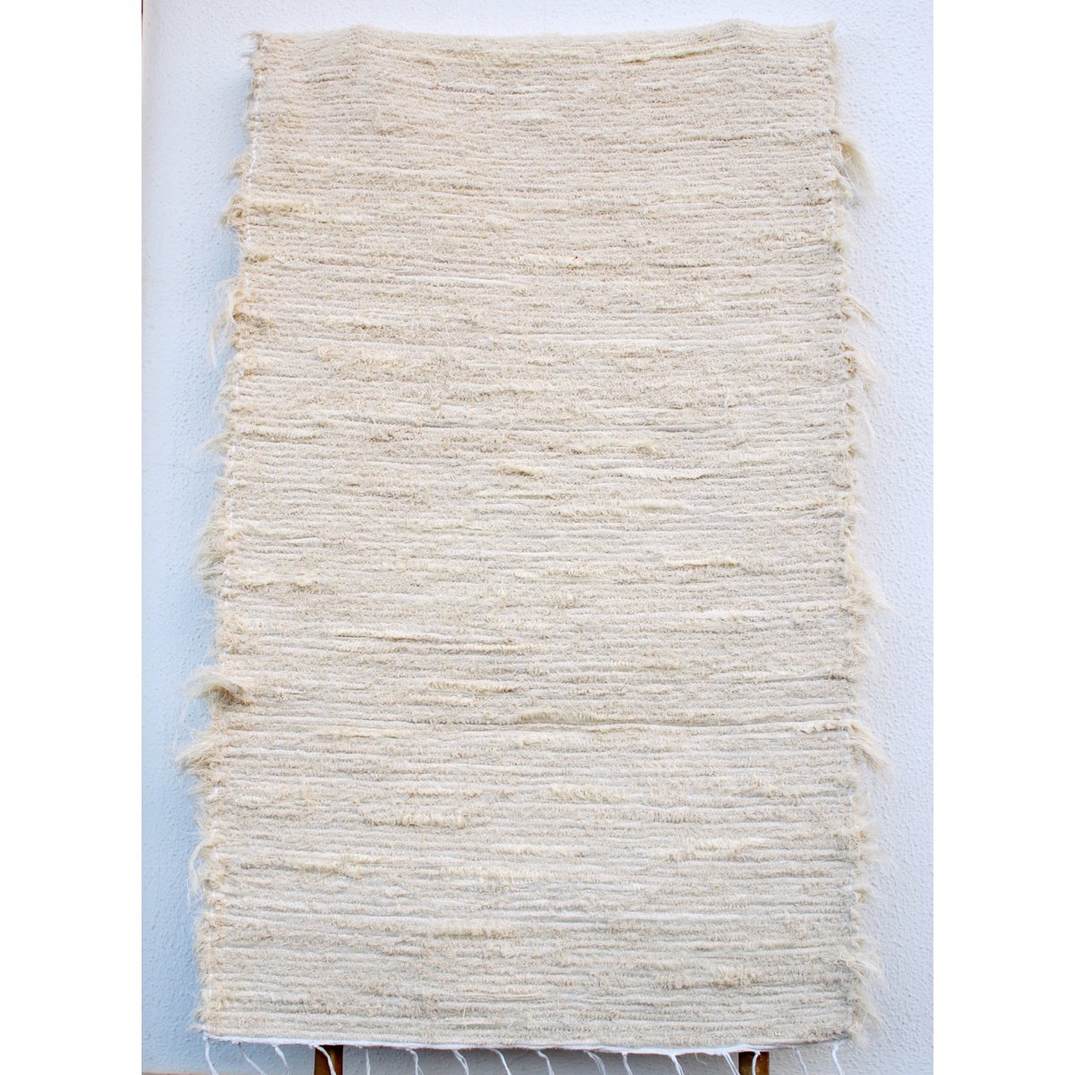 Medium 140/70cm Cream Cotton Rug