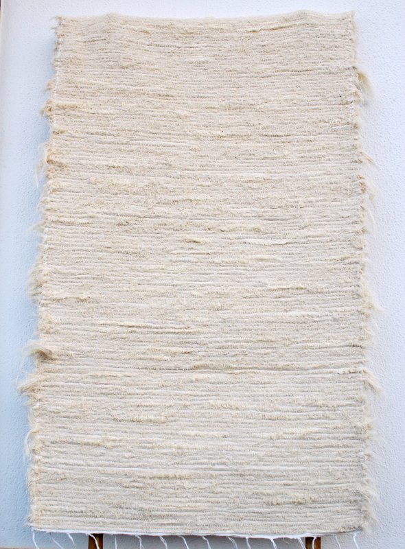 Medium 140/70cm Cream Cotton Rug