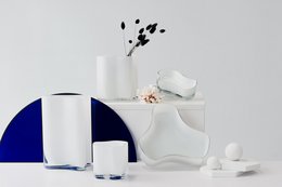 New modern design tall vase inspired by CORAL and Aalto, COR30WH