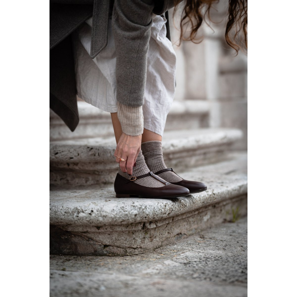 Lederballerinas - Lotta - Schokoladenbraun 34-42