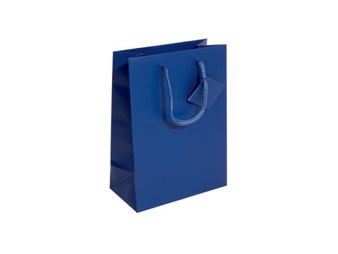 Geschenktüte Sigel Small, Ultramarinblau, Mattlack, Geschenkanhänger, Papier, 157 g,