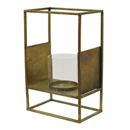 Windlicht 25x15x38 cm Copewleurig Metaal Kaarsenhuder