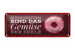 Tin sign saying 27x10 cm Sweets are the vegetables of the soul decorative sign
