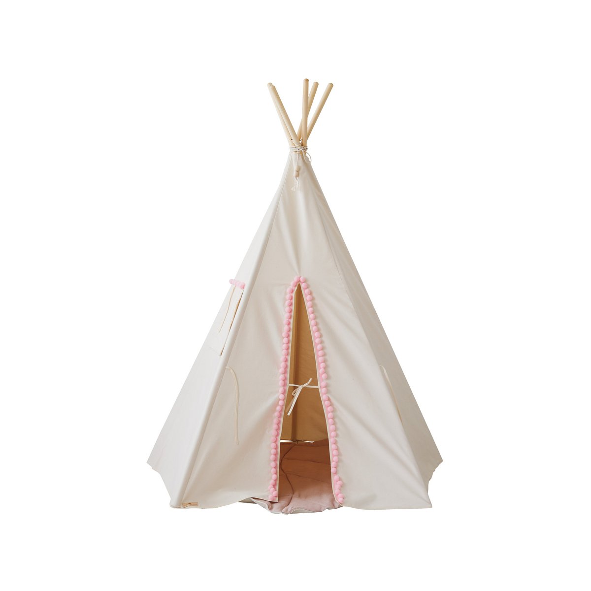 Tente tipi « Fluffy Pompoms » avec pompons