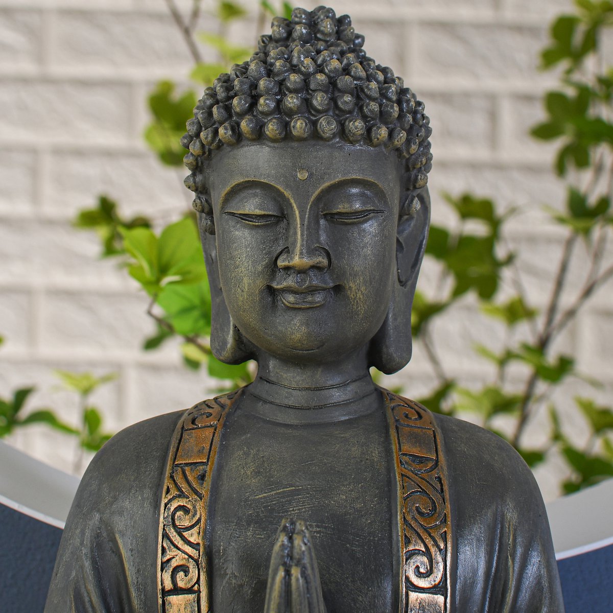 Gran estatua Buda Meditación-Decoración de Zen y Feng Shui-Broing una atmósfera espiritual y relajante a su estatua de interiores.