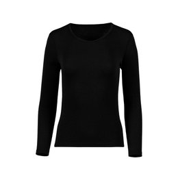Dame Merino 250 Langærmet Crew Sort