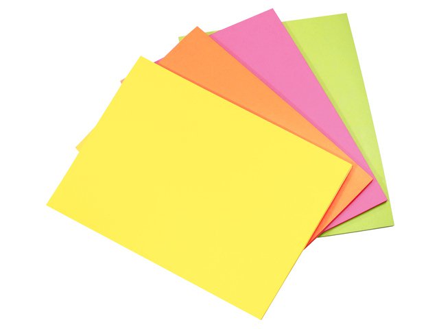 Info communicatiekaarten, 200x150mm, 4 x 50 stuks,zelfkl. 4 kleuren, FSC,