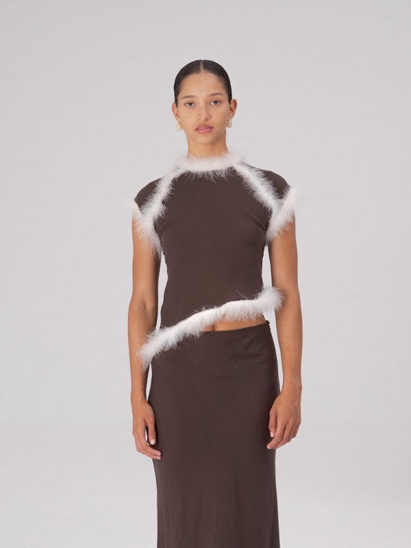 Bruine balans veren top