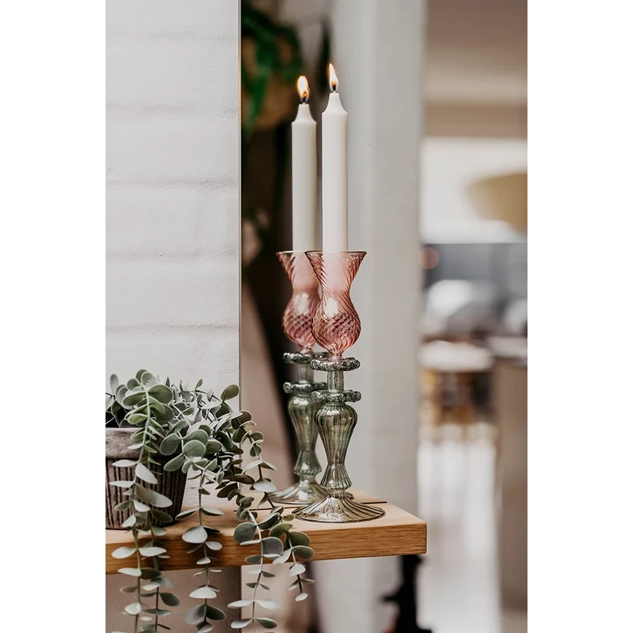 Mary candlestick pink/green - Moonlight Copenhagen Copy