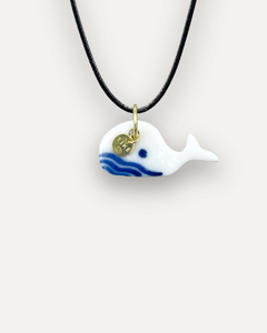 Charms - Blue Whale Porcelain Pendant