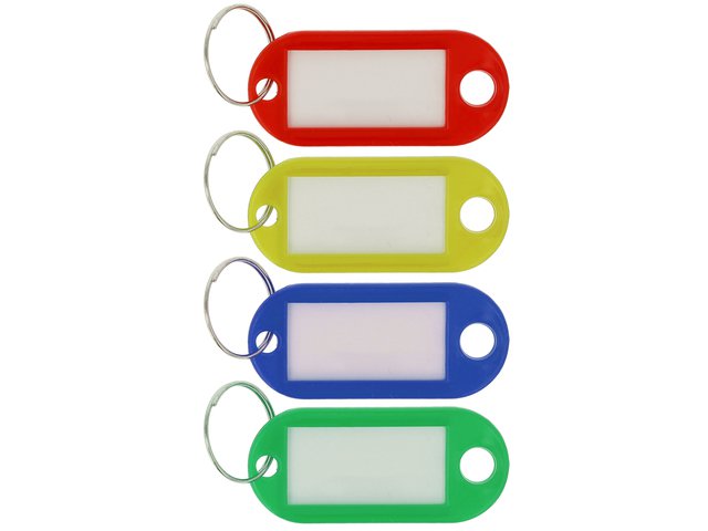 Sleutelhanger Westcott ass. 4st. in plastic box. Met verwisselbaar etiket.