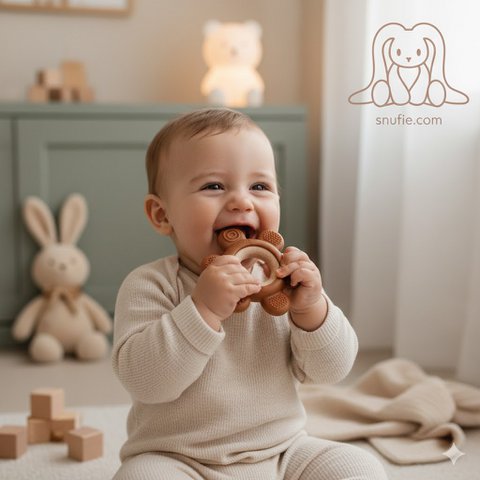 Weiche und harte Blumenholz & Silikon Teether | ROST