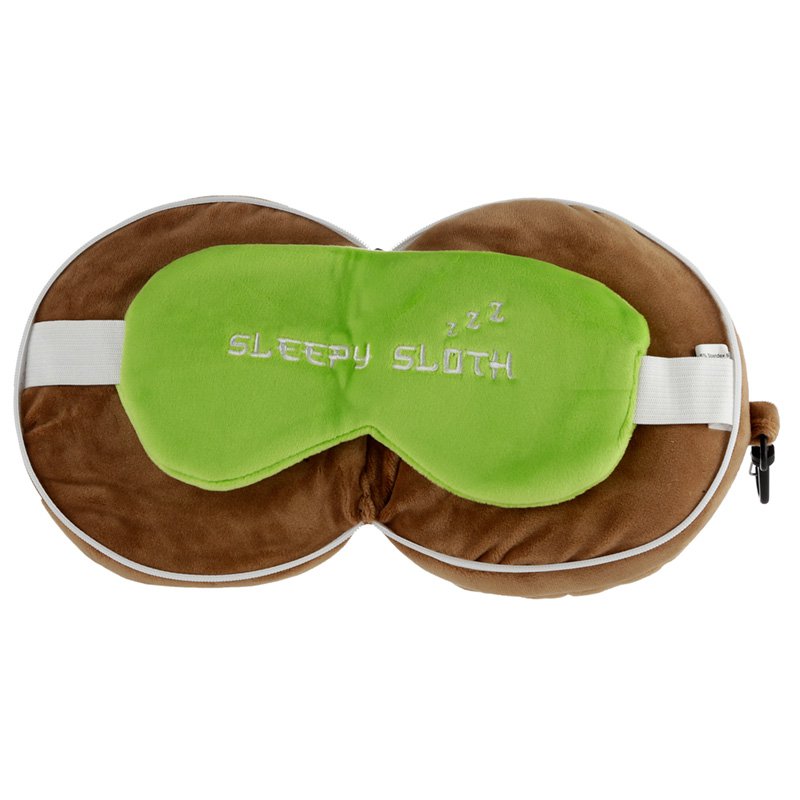 Relaxeazzz Sloth Plush Travel Pillow & Eye Mask