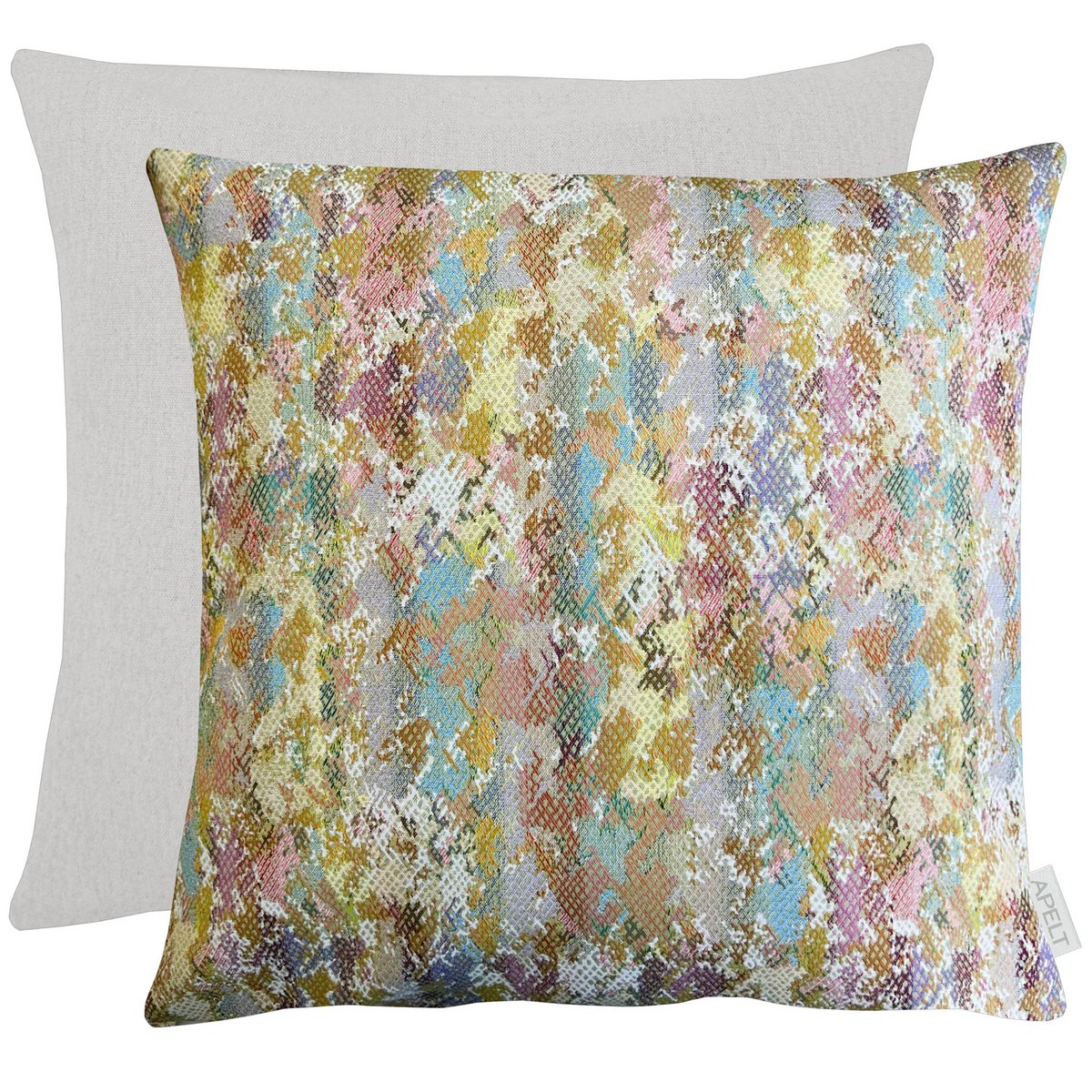 Reversible cushion - 45x45 - pastel colors / delicate rose / yellow / mint - charm
