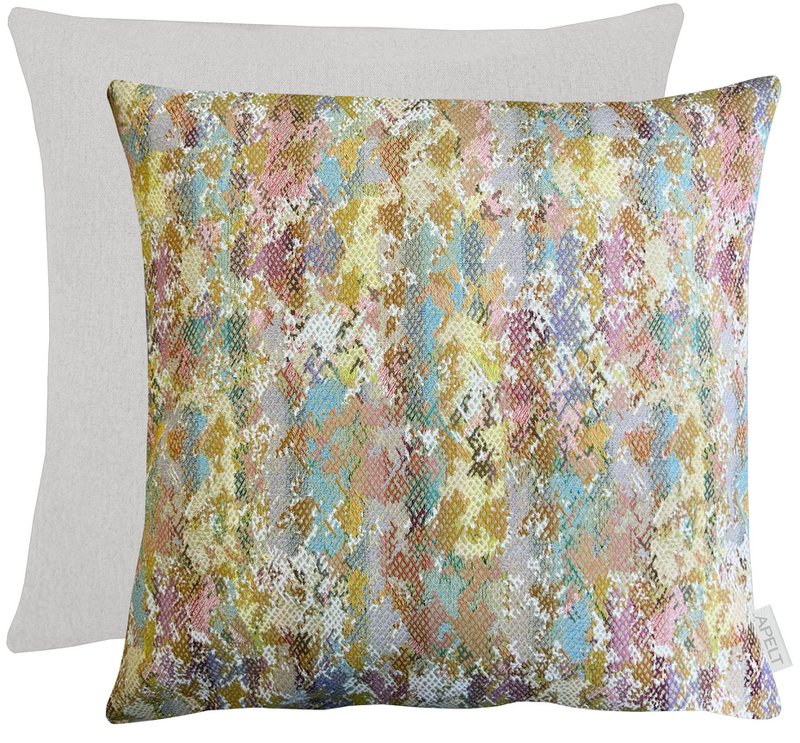 Vendbar pude - 45x45 - pastelfarver / delikat rose / gul / mint - charme