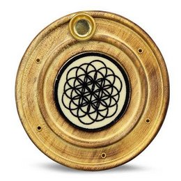 Wooden Incense Holder Seed of Life 10 Cm
