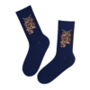 DERRICK dark blue cotton socks with owls