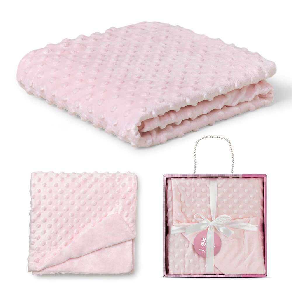 COUVERTURE A BULLES - 80 X 110 - POLAIRE CORAIL - ROSE