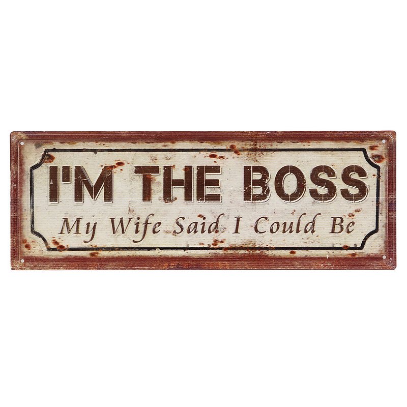 Metallbild - Boss 13x36cm