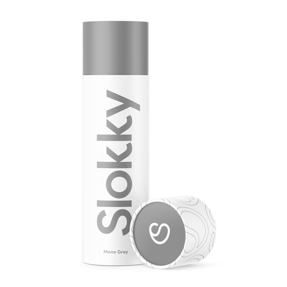 Slokky Mono Grey Bottle & Lid - 500ml