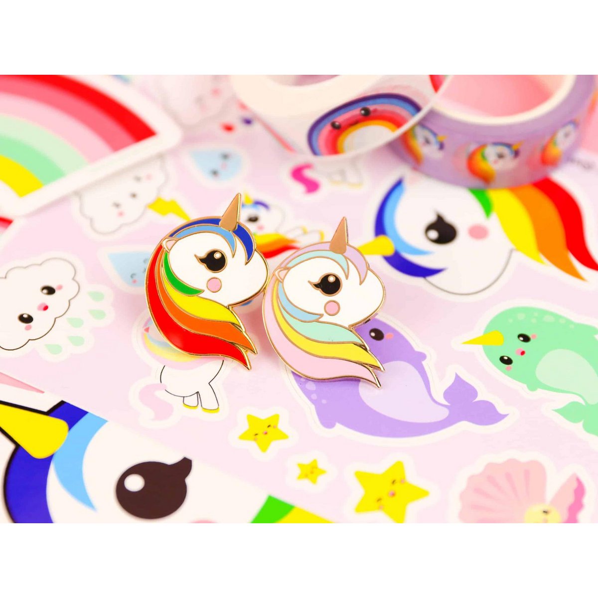 Pin Unicorn rainbow