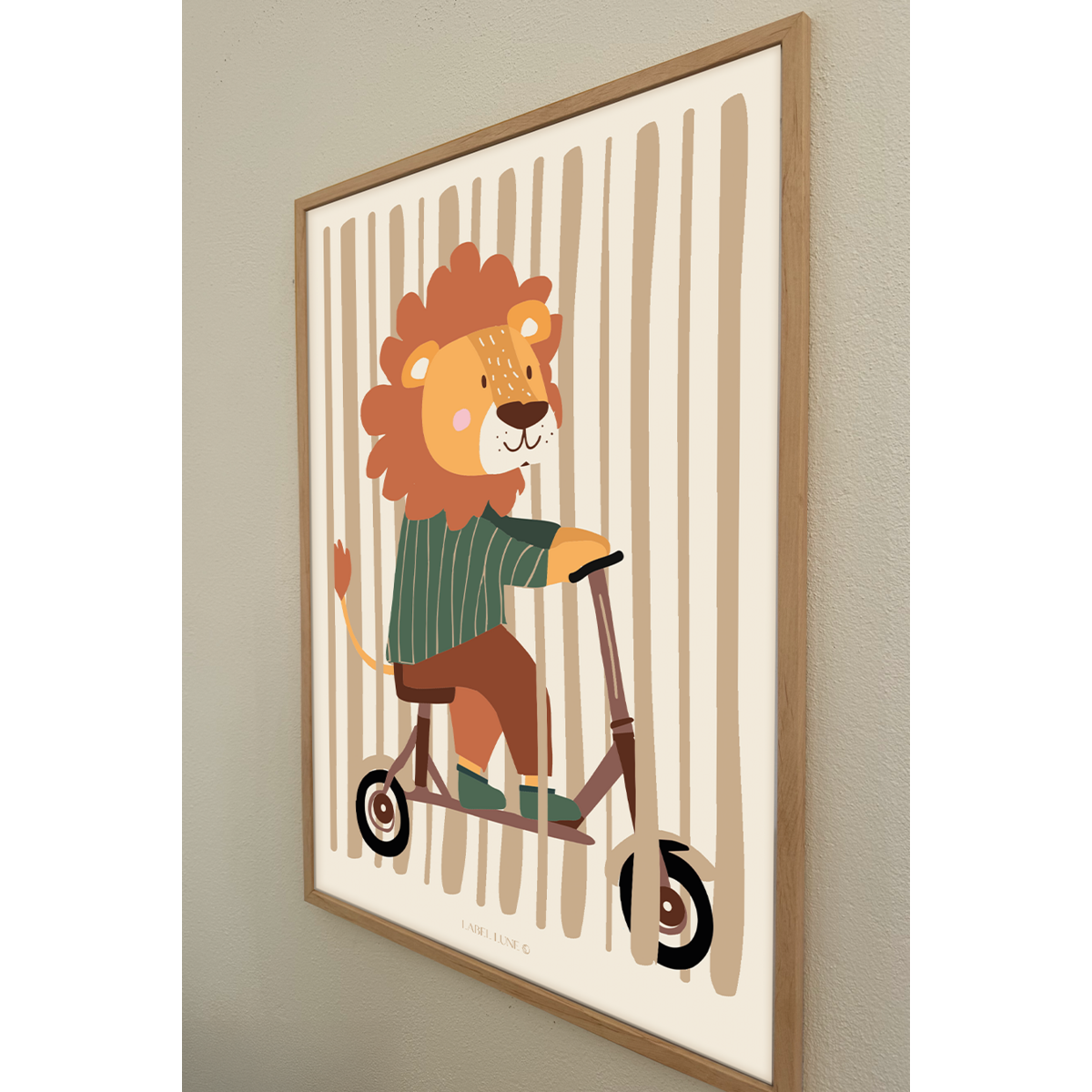 Affiche chambre d'enfant - Lion Luca