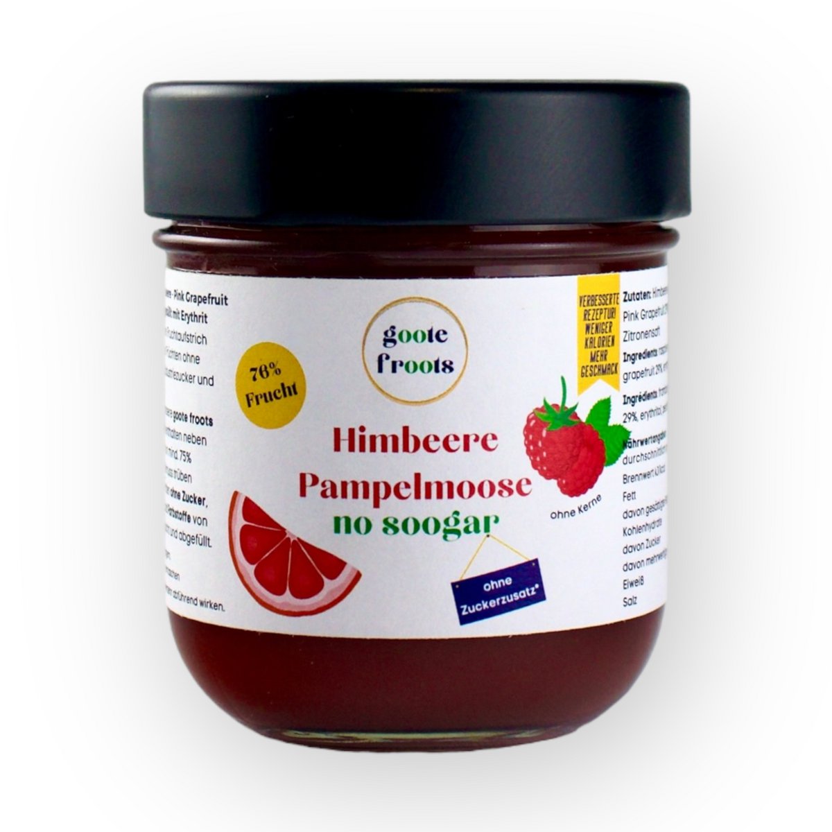 Fruit spread SUGAR-FREE raspberry grapefruit 76% fruits