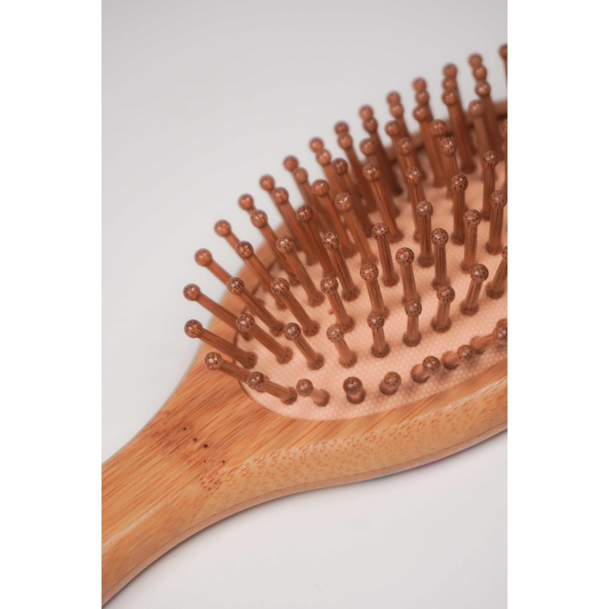 Spazzola per capelli in bambù pois rosa 21 cm Isabelle Rose