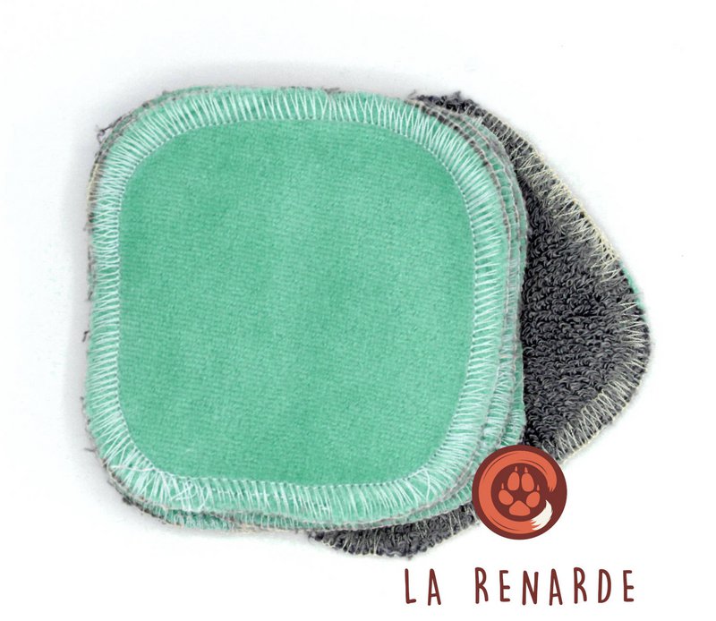 Washable make-up removing wipes (set of 6)