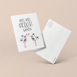 Ansichtkaart | Heel veel geluk samen