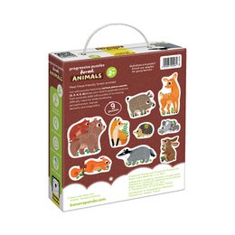 Puzzle progressivi Animali della foresta 2+